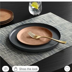 Threshold Gray Textured Woven Placemats, Set of 2